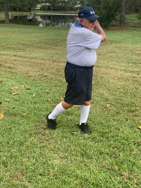 Don on the golf course Senior golfer