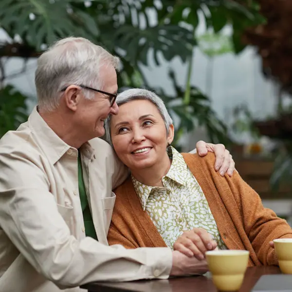 Couple having coffee