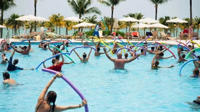 Pool exercise class